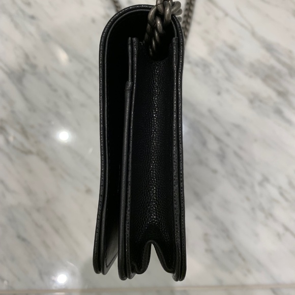 Chanel black quilted boy wallet on chain - Picture 3 of 3